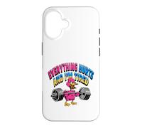 Everything Hurts I'm Tired Funny Gym Duck Case for iPhone 16