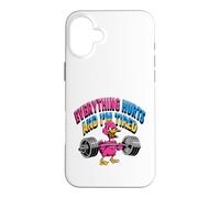 Everything Hurts I'm Tired Funny Gym Duck Case for iPhone 16 Plus