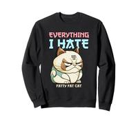 Everything I Hate - Fatty Fat Cat (Funny Graphic) Sweatshirt