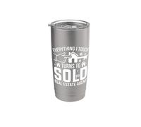 Everything I Touch Turns to Sold Real Estate Agent Typograph Stainless Steel Insulated Tumbler