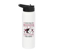 Everything in Moderation Except Euchre and Wine Euchre Stainless Steel Insulated Water Bottle
