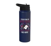 Everything in Moderation Except Euchre and Wine Euchre Stainless Steel Insulated Water Bottle