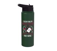Everything in Moderation Except Euchre and Wine Euchre Stainless Steel Insulated Water Bottle