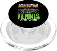 Everything In Moderation Except Tennis Player PopSockets PopGrip for MagSafe