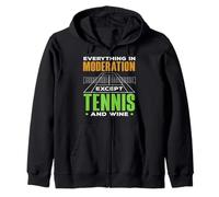 Everything In Moderation Except Tennis Player Zip Hoodie