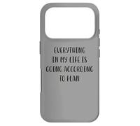 Everything in my life is going according to plan White Lie Case for iPhone 17 Pro