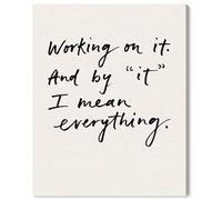 Everything in Progress Canvas Print Quotes Art Prints by Art Remedy, Gallery Wrapped, 24 x 30