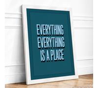 Everything Is A Place Typography Framed Wall Art Print A2 White