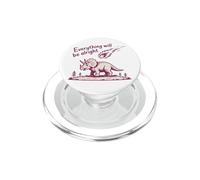 Everything Is Alright Dinosaur Asteroid Chaos Graphic Retro PopSockets PopGrip for MagSafe