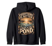 Everything Is Better Down at the Pond Pond Life Koi Zip Hoodie