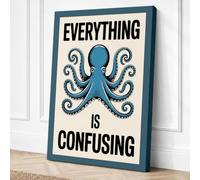 Everything Is Confusing Canvas Wall Art Print 18x12 Inch | Ready to Hang, Gallery Wrapped, Fade-Resistant Inks, Securely Packaged, UK Made