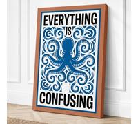 Everything Is Confusing Canvas Wall Art Print 18x12 Inch | Ready to Hang, Gallery Wrapped, Fade-Resistant Inks, Securely Packaged, UK Made