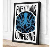Everything Is Confusing Canvas Wall Art Print 18x12 Inch | Ready to Hang, Gallery Wrapped, Fade-Resistant Inks, Securely Packaged, UK Made