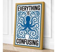 Everything Is Confusing Canvas Wall Art Print 24x16 Inch | Ready to Hang, Gallery Wrapped, Fade-Resistant Inks, Securely Packaged, UK Made
