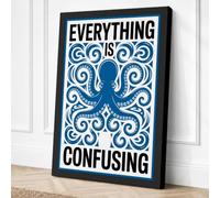 Everything Is Confusing Canvas Wall Art Print 24x16 Inch | Ready to Hang, Gallery Wrapped, Fade-Resistant Inks, Securely Packaged, UK Made