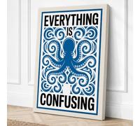 Everything Is Confusing Canvas Wall Art Print 36x24 Inch | Ready to Hang, Gallery Wrapped, Fade-Resistant Inks, Securely Packaged, UK Made