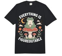 Everything is Figureoutable - Zen Frog White Text Design Comfort Colors Adult Heavyweight T-Shirt