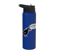 Everything is Fine Funny Crow Meme Dark Humor Raven Stainless Steel Insulated Water Bottle