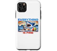Everything Is Fine Funny Meme Shark Joke Hilarious Graphic Case for iPhone 11 Pro Max
