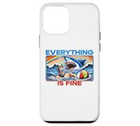 Everything Is Fine Funny Meme Shark Joke Hilarious Graphic Case for iPhone 12 mini