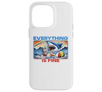 Everything Is Fine Funny Meme Shark Joke Hilarious Graphic Case for iPhone 14 Pro Max