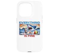 Everything Is Fine Funny Meme Shark Joke Hilarious Graphic Case for iPhone 15 Pro