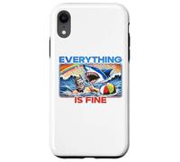 Everything Is Fine Funny Meme Shark Joke Hilarious Graphic Case for iPhone XR