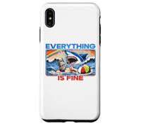 Everything Is Fine Funny Meme Shark Joke Hilarious Graphic Case for iPhone XS Max