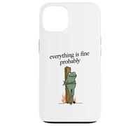 Everything Is Fine Probably Frog Martyr Joan D'Arc Meme Tee Case for iPhone 13
