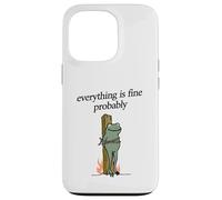 Everything Is Fine Probably Frog Martyr Joan D'Arc Meme Tee Case for iPhone 13 Pro