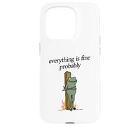 Everything Is Fine Probably Frog Martyr Joan D'Arc Meme Tee Case for iPhone 15 Pro
