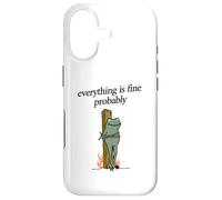 Everything Is Fine Probably Frog Martyr Joan D'Arc Meme Tee Case for iPhone 17