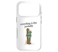 Everything Is Fine Probably Frog Martyr Joan D'Arc Meme Tee Case for iPhone 17 Pro