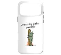 Everything Is Fine Probably Frog Martyr Joan D'Arc Meme Tee Case for iPhone 17 Pro Max