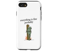 Everything Is Fine Probably Frog Martyr Joan D'Arc Meme Tee Case for iPhone SE (2020) / 7/8