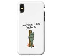 Everything Is Fine Probably Frog Martyr Joan D'Arc Meme Tee Case for iPhone X/XS