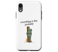 Everything Is Fine Probably Frog Martyr Joan D'Arc Meme Tee Case for iPhone XR