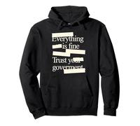 Everything is Fine Redacted Sarcastic Ironic Dark Humor Pullover Hoodie