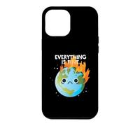 EVERYTHING IS FINE Sad Earth Day Meme Planet on Fire Climate Case for iPhone 12 Pro Max