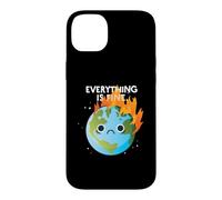EVERYTHING IS FINE Sad Earth Day Meme Planet on Fire Climate Case for iPhone 14 Plus