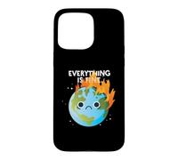 EVERYTHING IS FINE Sad Earth Day Meme Planet on Fire Climate Case for iPhone 15 Pro Max