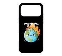EVERYTHING IS FINE Sad Earth Day Meme Planet on Fire Climate Case for iPhone 17 Pro Max