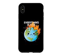 EVERYTHING IS FINE Sad Earth Day Meme Planet on Fire Climate Case for iPhone XS Max