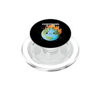 EVERYTHING IS FINE Sad Earth Day Meme Planet on Fire Climate PopSockets PopGrip for MagSafe