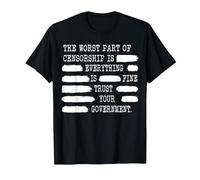 Everything is Fine Trust Your Government Censorship T-Shirt, Men, Black, Small