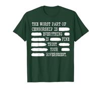 Everything is Fine Trust Your Government Censorship T-Shirt, Men, Dark Green, X-Large