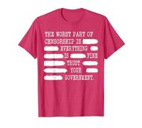 Everything is Fine Trust Your Government Censorship T-Shirt, Men, Red Heather, XX-Large