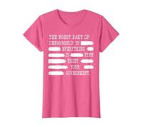 Everything is Fine Trust Your Government Censorship T-Shirt, Women, Pink Heather, Small
