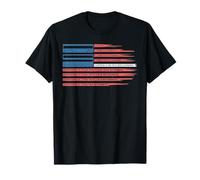 Everything is Fine Trust Your Government Redacted USA Flag T-Shirt