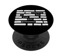 Everything Is Fine Trust Your Government Sarcastic Redaction PopSockets Adhesive PopGrip